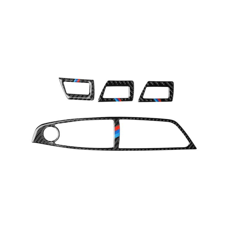 Three Color Carbon Fiber Car Left Driving Lifting Panel Decorative Sticker for BMW 5 Series F10 2011