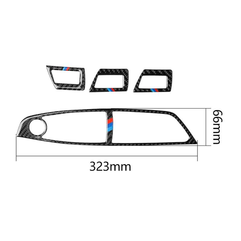 Three Color Carbon Fiber Car Left Driving Lifting Panel Decorative Sticker for BMW 5 Series F10 2011