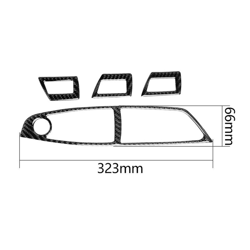 Three Color Carbon Fiber Car Left Driving Lifting Panel Decorative Sticker for BMW 5 Series F10 2011