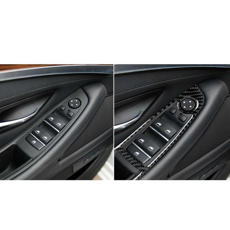 Three Color Carbon Fiber Car Left Driving Lifting Panel Decorative Sticker for BMW 5 Series F10 2011