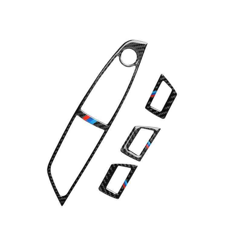 Three Color Carbon Fiber Car Right Driving Lifting Panel Decorative Sticker for BMW 5 Series F10 201