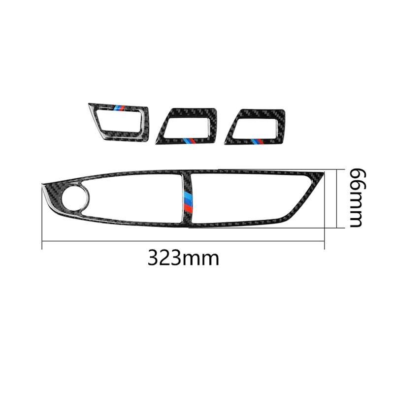 Three Color Carbon Fiber Car Right Driving Lifting Panel Decorative Sticker for BMW 5 Series F10 201