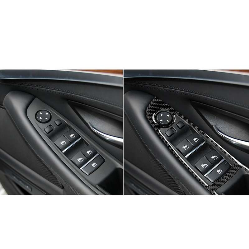 Three Color Carbon Fiber Car Right Driving Lifting Panel Decorative Sticker for BMW 5 Series F10 201