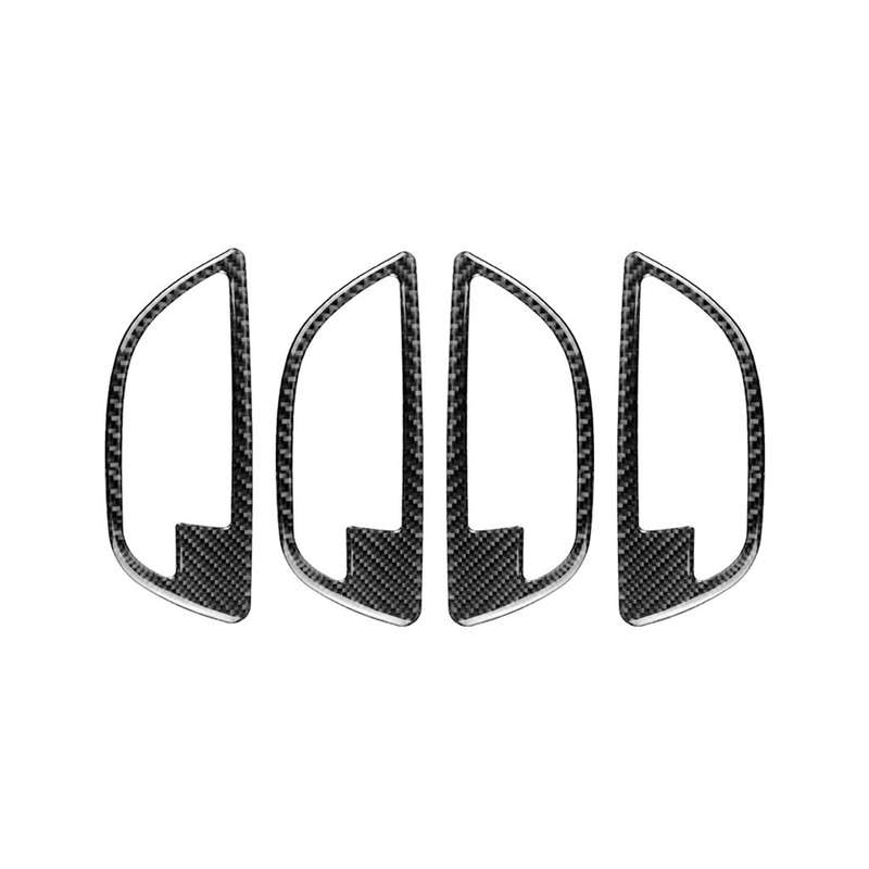 4 PCS Three Color Carbon Fiber Car Door Handle Frame Decorative Sticker for BMW 5 Series F10 2011-20