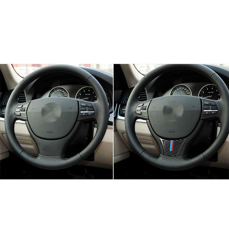 B Edition Three Color Carbon Fiber Car Large Steering Wheel Decorative Sticker for BMW 5 Series F10