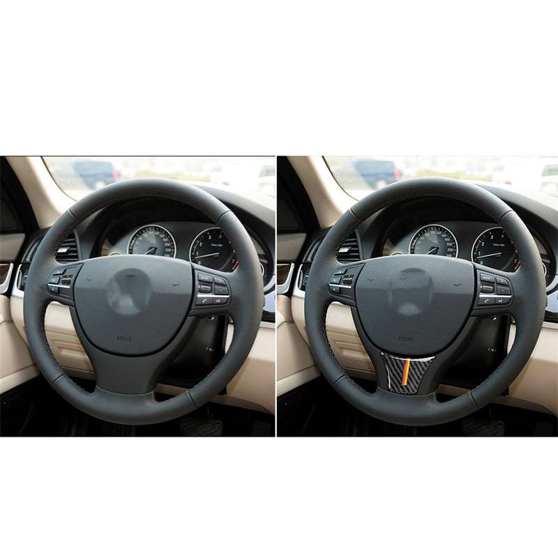 B Edition Three Color Carbon Fiber Car Large Steering Wheel Decorative Sticker for BMW 5 Series F10