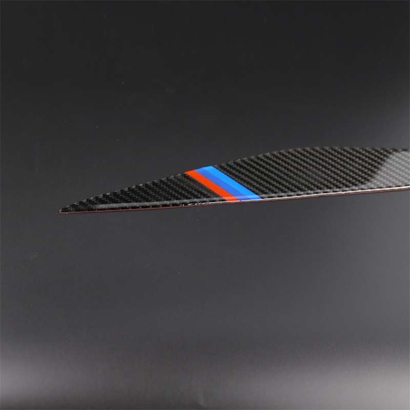 Three Color Carbon Fiber Car Lamp Eyebrow Decorative Sticker for BMW 5 Series F10 2010-2013