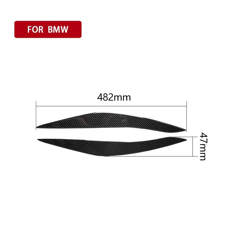 Three Color Carbon Fiber Car Lamp Eyebrow Decorative Sticker for BMW 5 Series F10 2010-2013