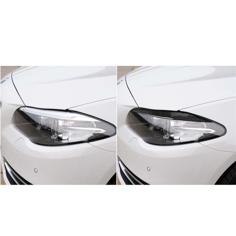Three Color Carbon Fiber Car Lamp Eyebrow Decorative Sticker for BMW 5 Series F10 2010-2013
