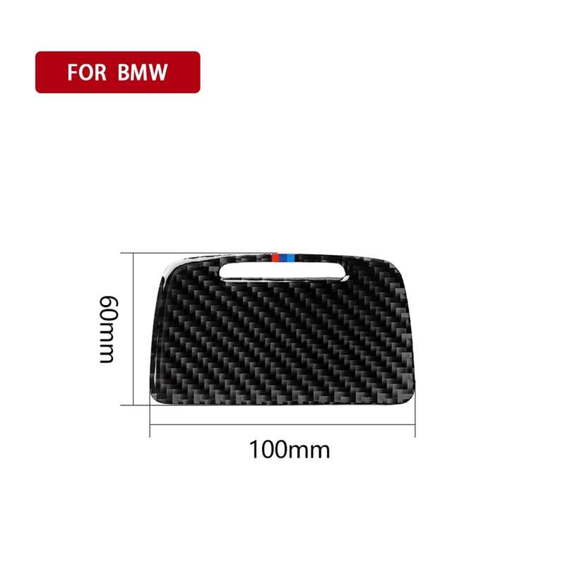 Three Color Carbon Fiber Car Ashtray Decorative Sticker for BMW 5 Series F10 2011-2017