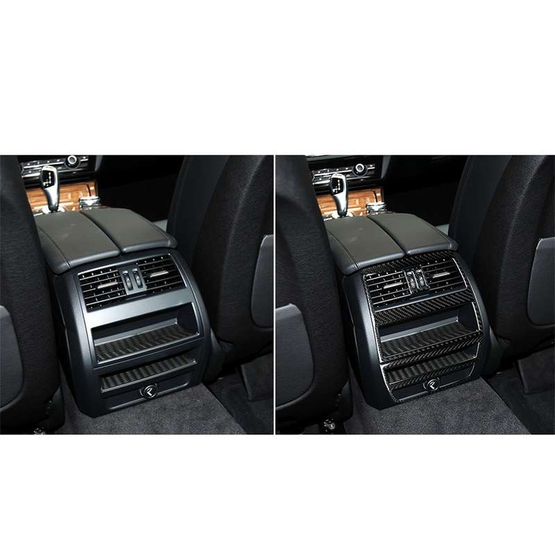 Carbon Fiber Car Rear Air Outlet Frame Decorative Sticker for BMW 5 Series F10 2011-2017