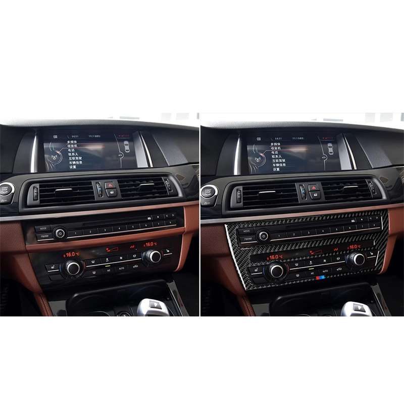 Three Color Carbon Fiber Car CD Panel Center Console Air Conditioning Panel Decorative Sticker for B