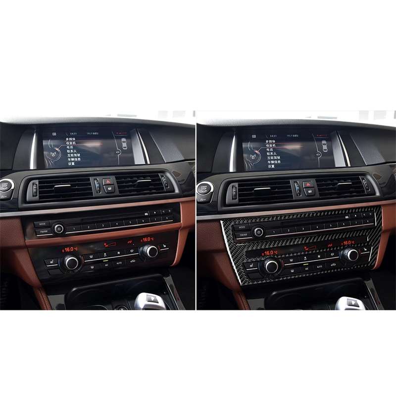 Three Color Carbon Fiber Car CD Panel Center Console Air Conditioning Panel Decorative Sticker for B