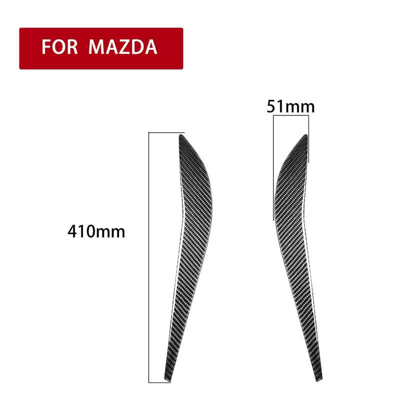 2 PCS Car Carbon Fiber Rear Seat Side Decorative Sticker for Mazda RX8 2004-2008, Left and Right Dri