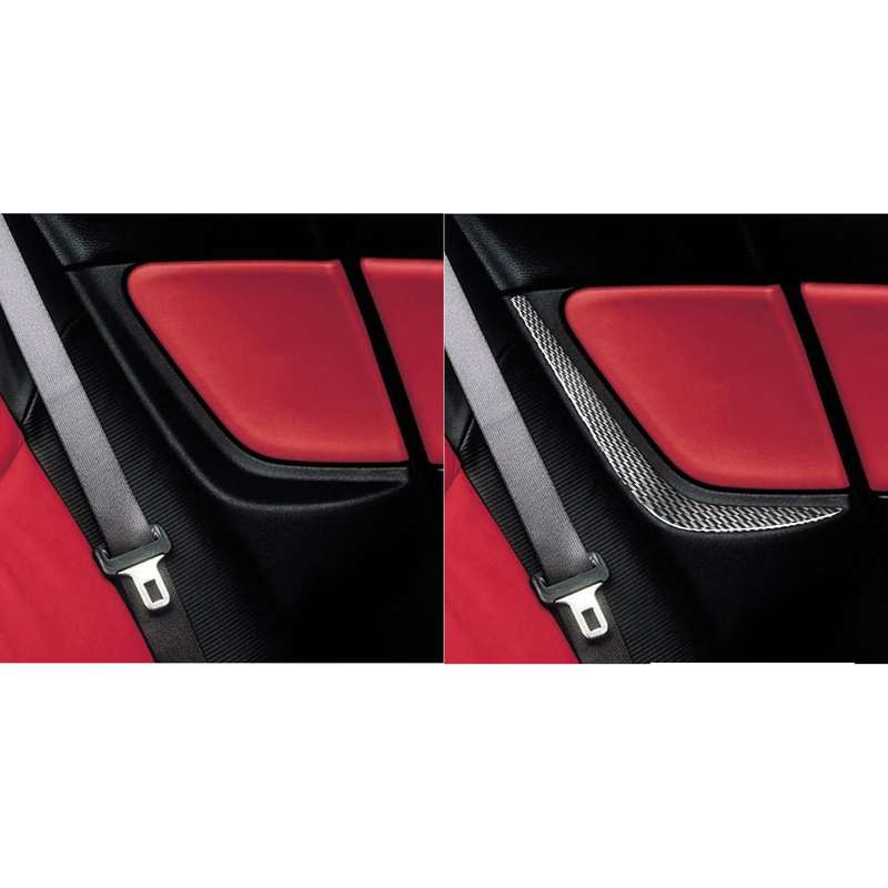 2 PCS Car Carbon Fiber Rear Seat Side Decorative Sticker for Mazda RX8 2004-2008, Left and Right Dri