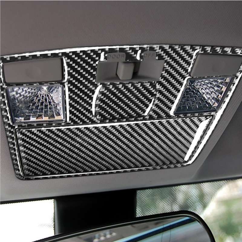 Car Carbon Fiber Front Reading Light Decorative Sticker for Mazda RX8 2004-2008, Left and Right Driv