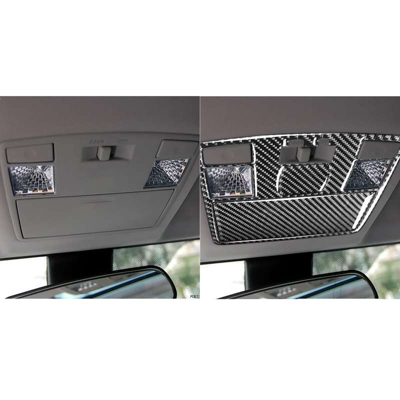 Car Carbon Fiber Front Reading Light Decorative Sticker for Mazda RX8 2004-2008, Left and Right Driv