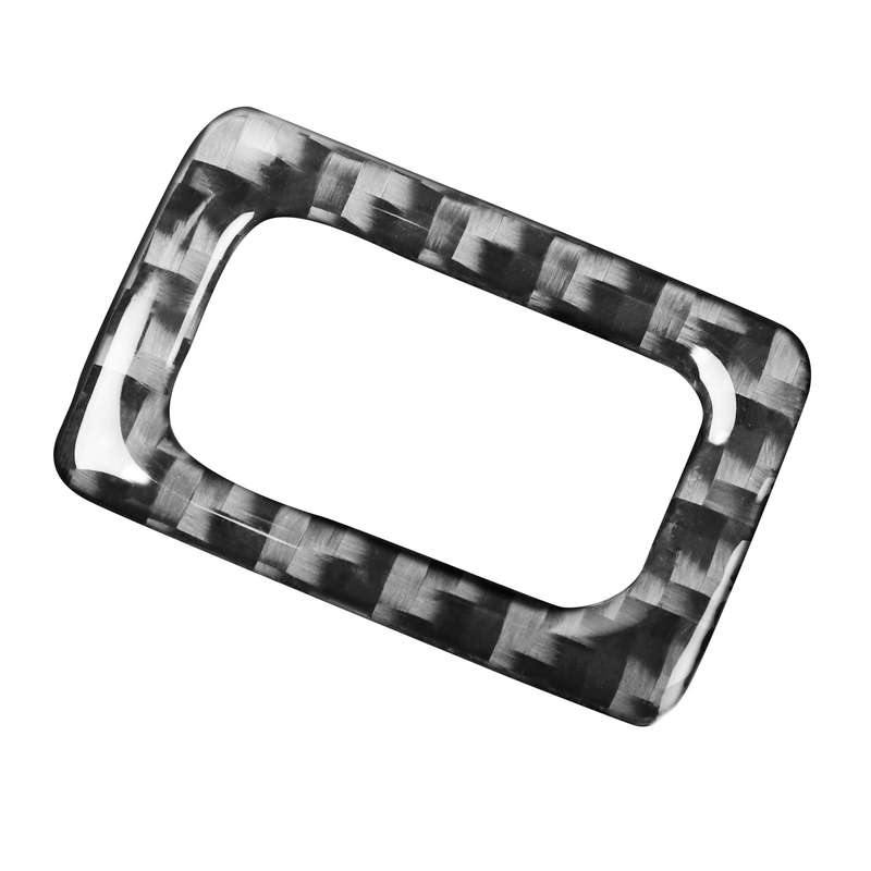 2 PCS Car Carbon Fiber Seat Heating Button Frame Decorative Sticker for Mazda RX8 2004-2008, Left an