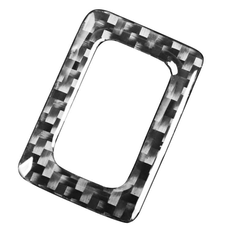 2 PCS Car Carbon Fiber Seat Heating Button Frame Decorative Sticker for Mazda RX8 2004-2008, Left an