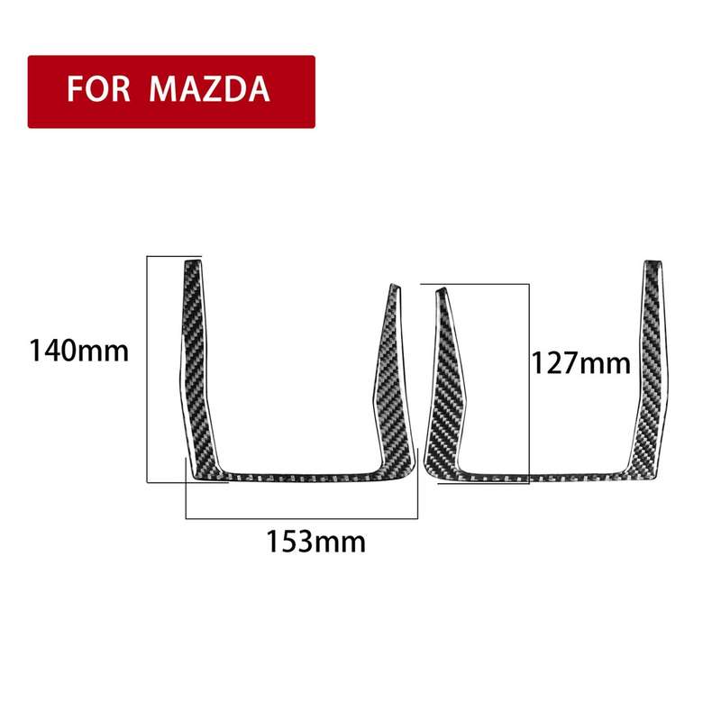 2 PCS Car Carbon Fiber Rear Door Handle Decorative Sticker for Mazda RX8 2004-2008, Left and Right D