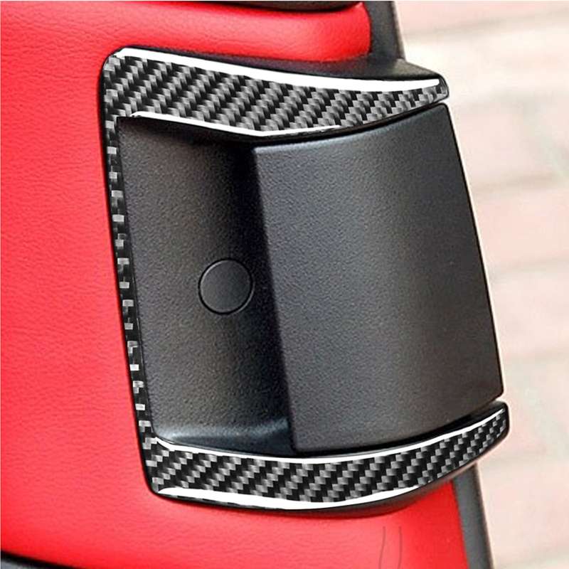 2 PCS Car Carbon Fiber Rear Door Handle Decorative Sticker for Mazda RX8 2004-2008, Left and Right D