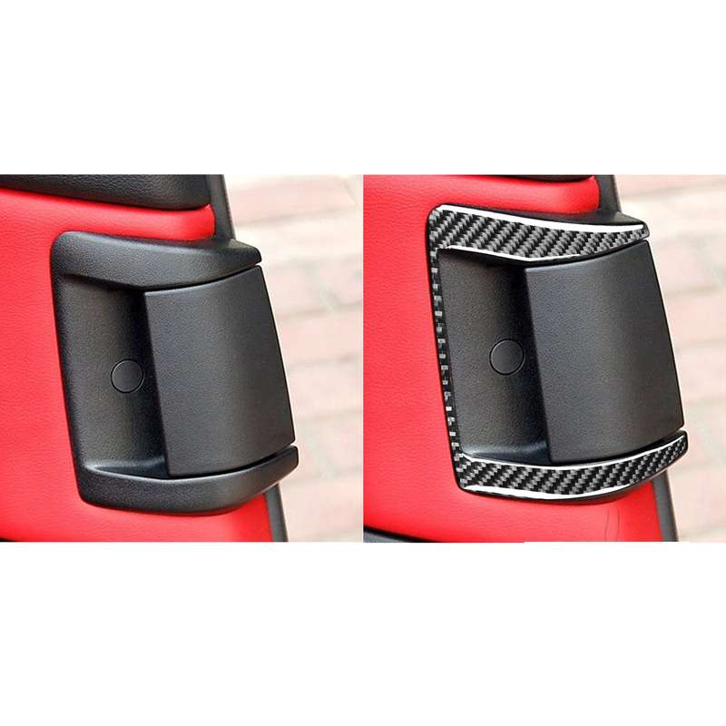 2 PCS Car Carbon Fiber Rear Door Handle Decorative Sticker for Mazda RX8 2004-2008, Left and Right D