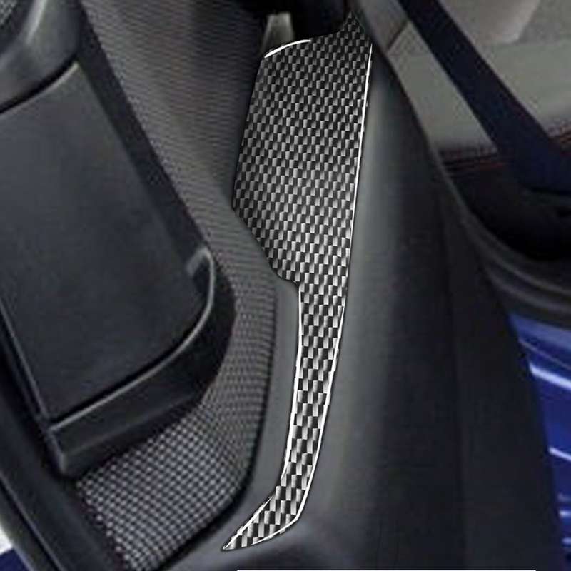 2 PCS Car Carbon Fiber Rear Armrest Decorative Sticker for Mazda RX8 2004-2008, Left and Right Drive