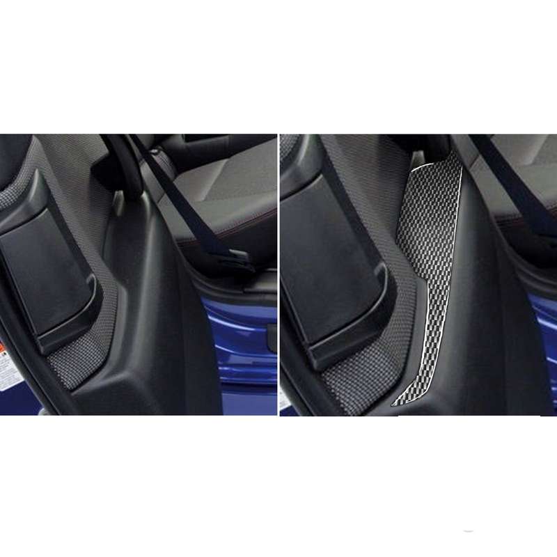 2 PCS Car Carbon Fiber Rear Armrest Decorative Sticker for Mazda RX8 2004-2008, Left and Right Drive