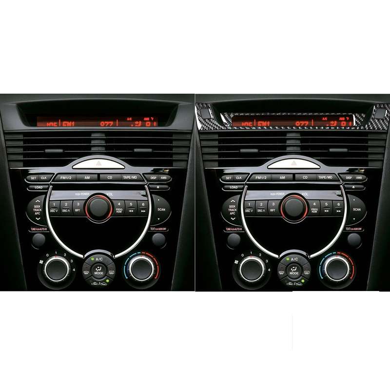 2 PCS Car Carbon Fiber Information Display Decorative Sticker for Mazda RX8 2004-2008, Left and Righ