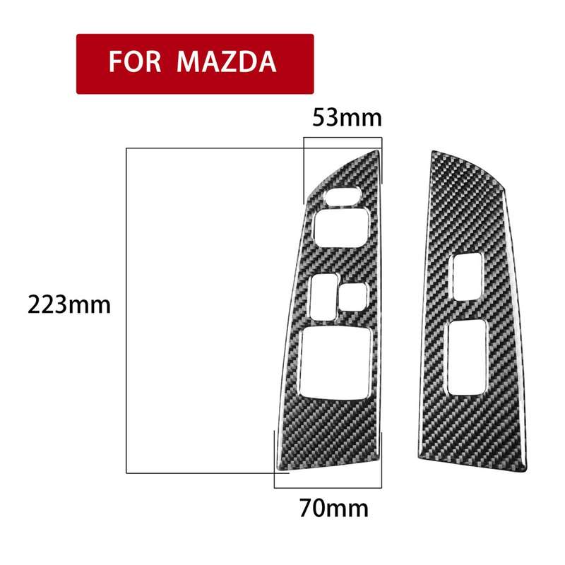 2 PCS Car Carbon Fiber Left and Right Lifting Panel Decorative Sticker for Mazda RX8 2004-2008, Left