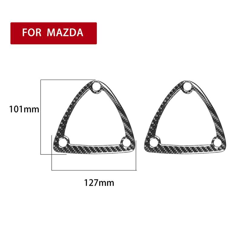 Car Carbon Fiber Seat Headrest Decorative Sticker for Mazda RX8 2004-2008, Left and Right Drive Univ