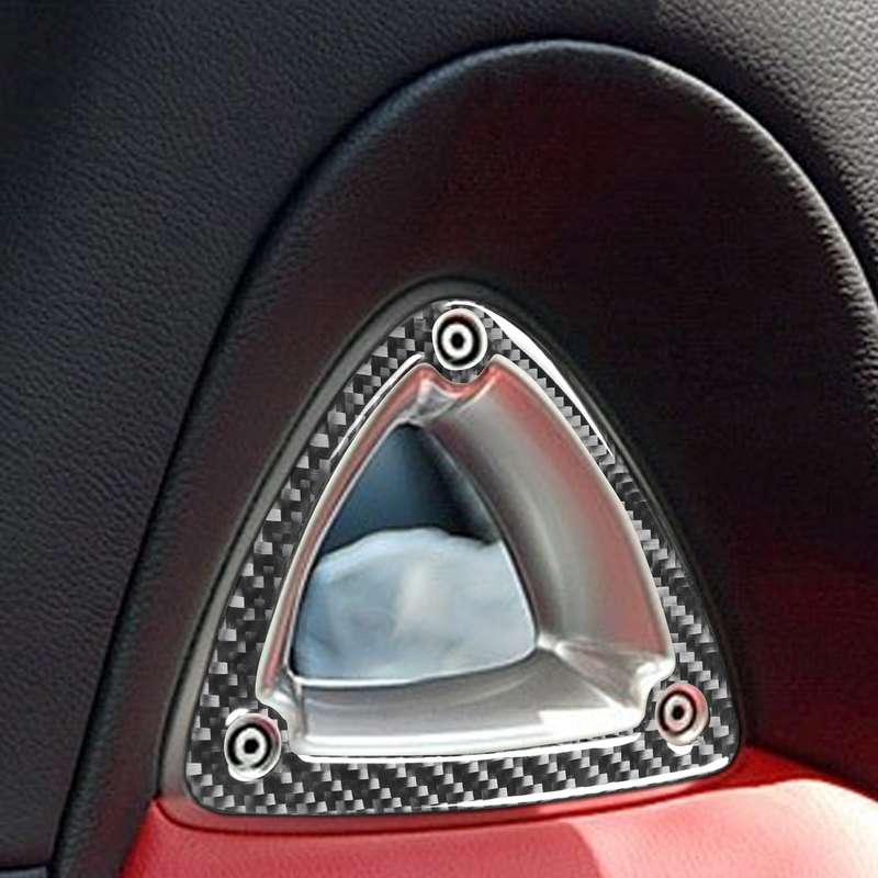 Car Carbon Fiber Seat Headrest Decorative Sticker for Mazda RX8 2004-2008, Left and Right Drive Univ