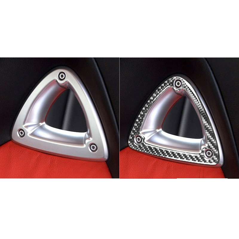 Car Carbon Fiber Seat Headrest Decorative Sticker for Mazda RX8 2004-2008, Left and Right Drive Univ