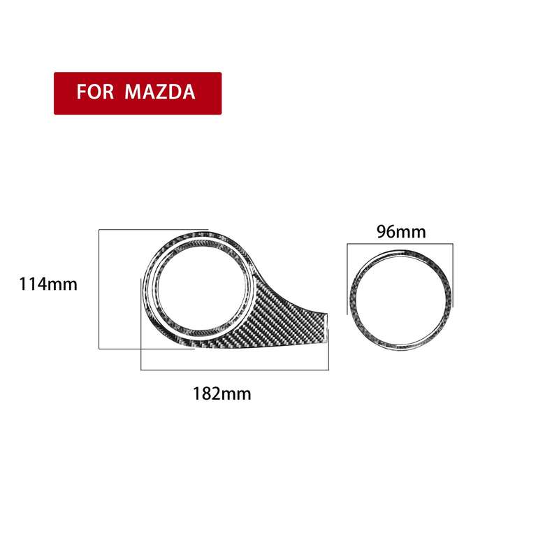 Car Carbon Fiber Dashboard Air Outlet Decorative Sticker for Mazda RX8 2004-2008, Left Drive