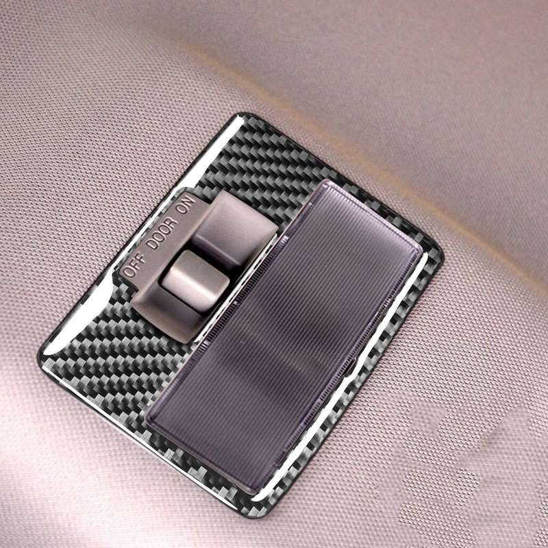 Car Carbon Fiber Rear Reading Light B Style Decorative Sticker for Mazda RX8 2004-2008, Left and Rig