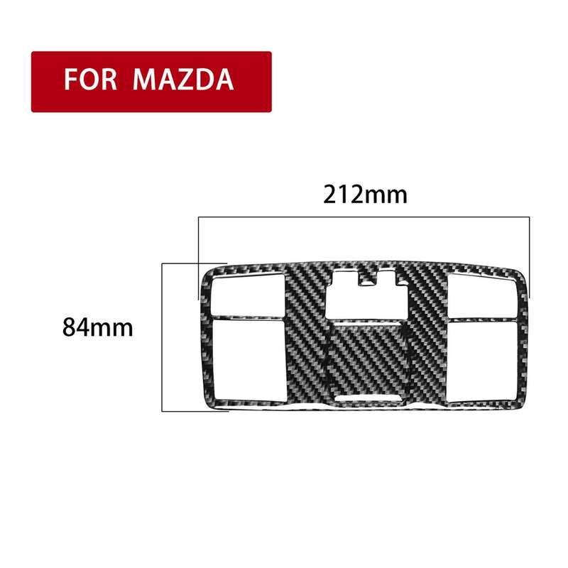 2 in 1 Car Carbon Fiber Rear Reading Light A Style Decorative Sticker for Mazda RX8 2004-2008, Left