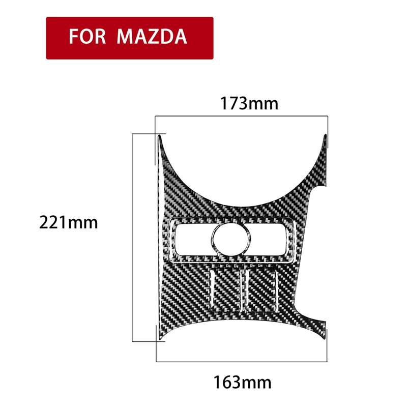 Car Carbon Fiber Gear Position Console Lower Decorative Sticker for Mazda RX8 2004-2008, Left and Ri