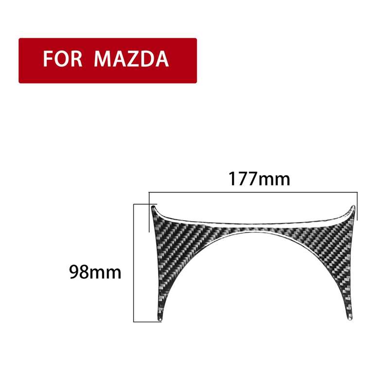 Car Carbon Fiber Gear Position Console Upper Decorative Sticker for Mazda RX8 2004-2008, Left and Ri