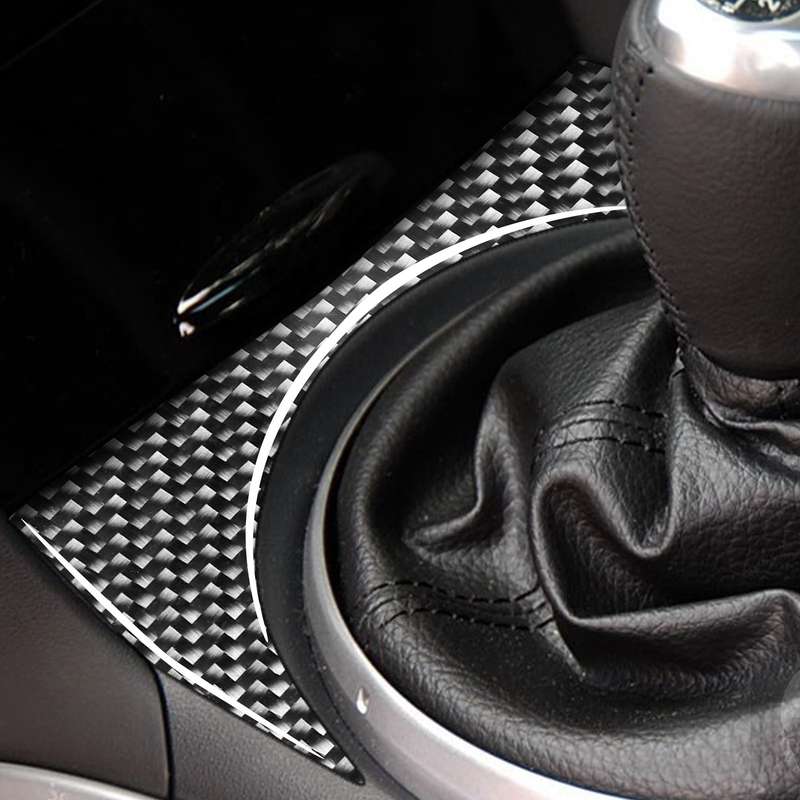 Car Carbon Fiber Gear Position Console Upper Decorative Sticker for Mazda RX8 2004-2008, Left and Ri