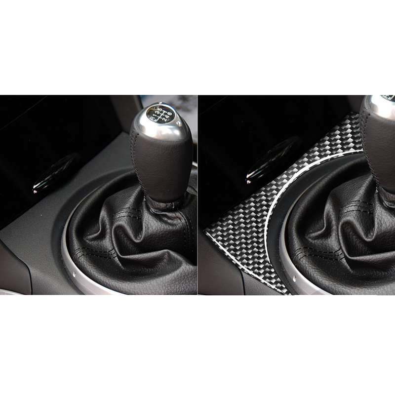 Car Carbon Fiber Gear Position Console Upper Decorative Sticker for Mazda RX8 2004-2008, Left and Ri