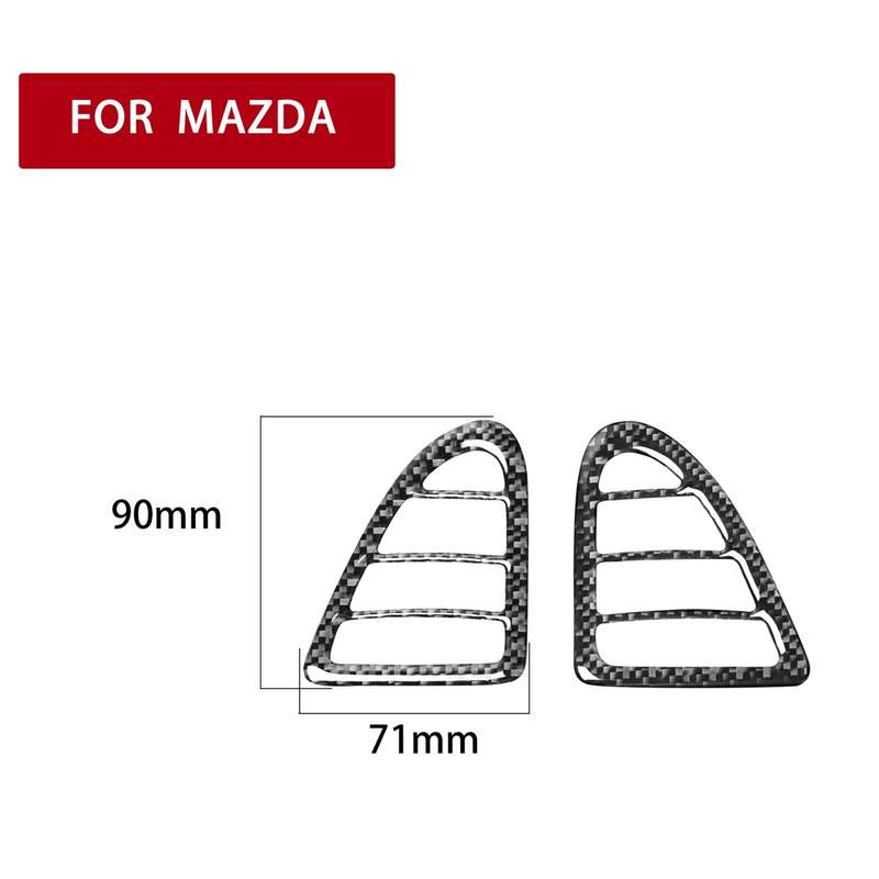 2 PCS Car Carbon Fiber Left and Right Air Outlet Decorative Sticker for Mazda RX8 2004-2008, Left an