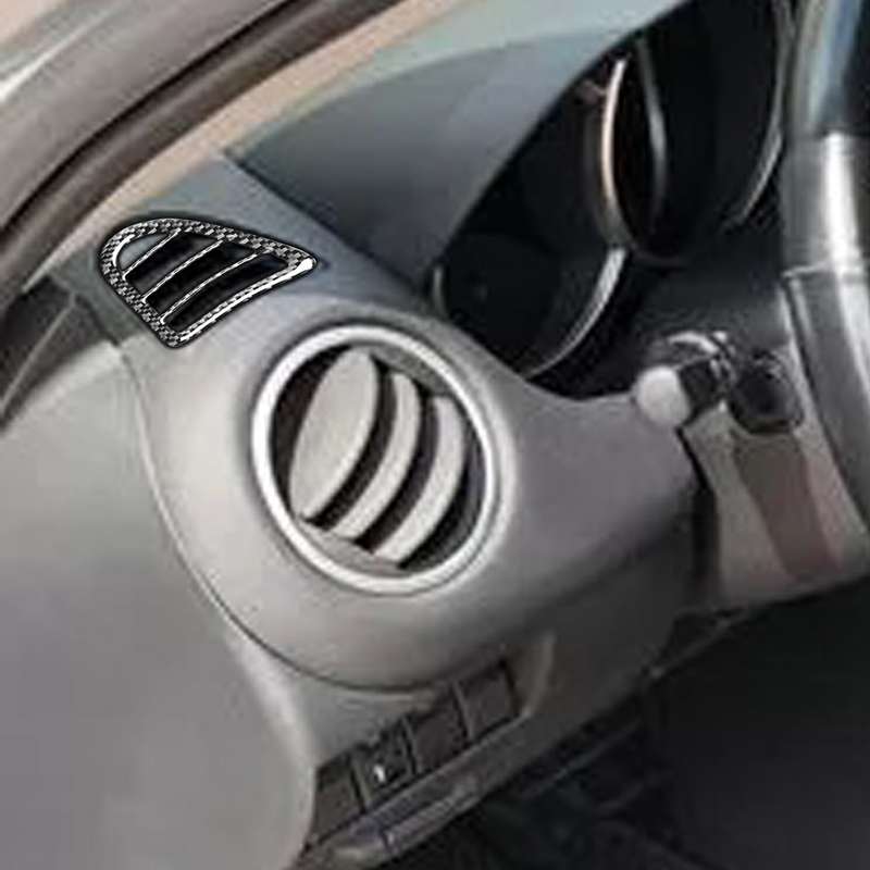 2 PCS Car Carbon Fiber Left and Right Air Outlet Decorative Sticker for Mazda RX8 2004-2008, Left an