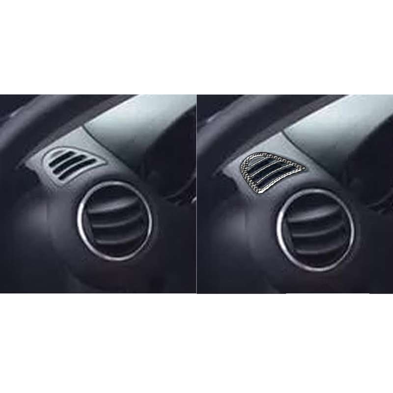 2 PCS Car Carbon Fiber Left and Right Air Outlet Decorative Sticker for Mazda RX8 2004-2008, Left an