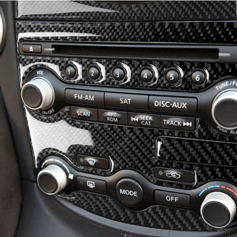 5 in 1 Car Carbon Fiber Air Conditioning Adjustment Panel Decorative Sticker for Nissan 370Z Z34 200