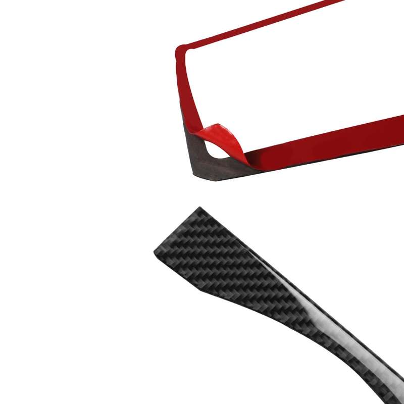 2 in 1 Car Carbon Fiber Multimedia Navigation Buttons Frame Decorative Sticker for Nissan 370Z Z34 2