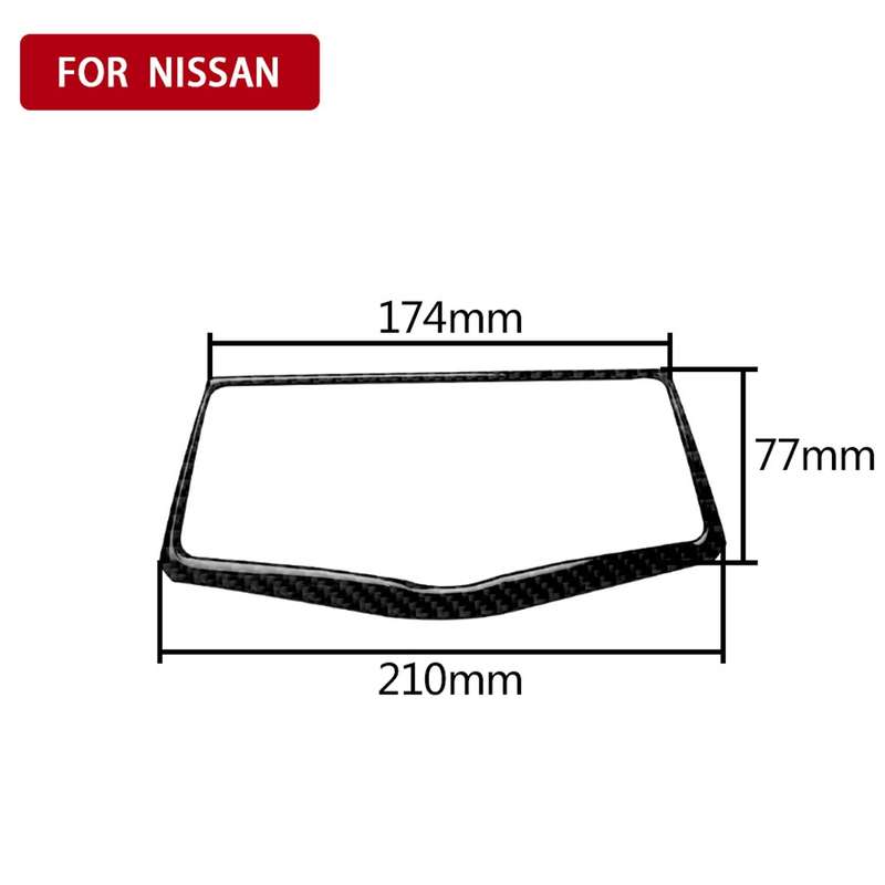 Car Carbon Fiber Multimedia Navigation Buttons Panel Decorative Sticker for Nissan 370Z Z34 2009-, L