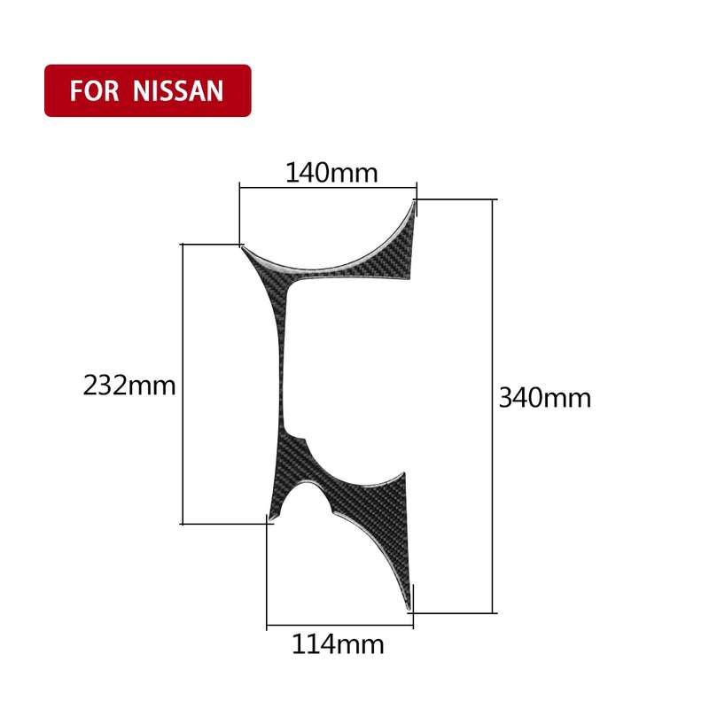 Car Carbon Fiber Cup Holder Panel Decorative Sticker for Nissan 370Z Z34 2009-, Left and Right Drive
