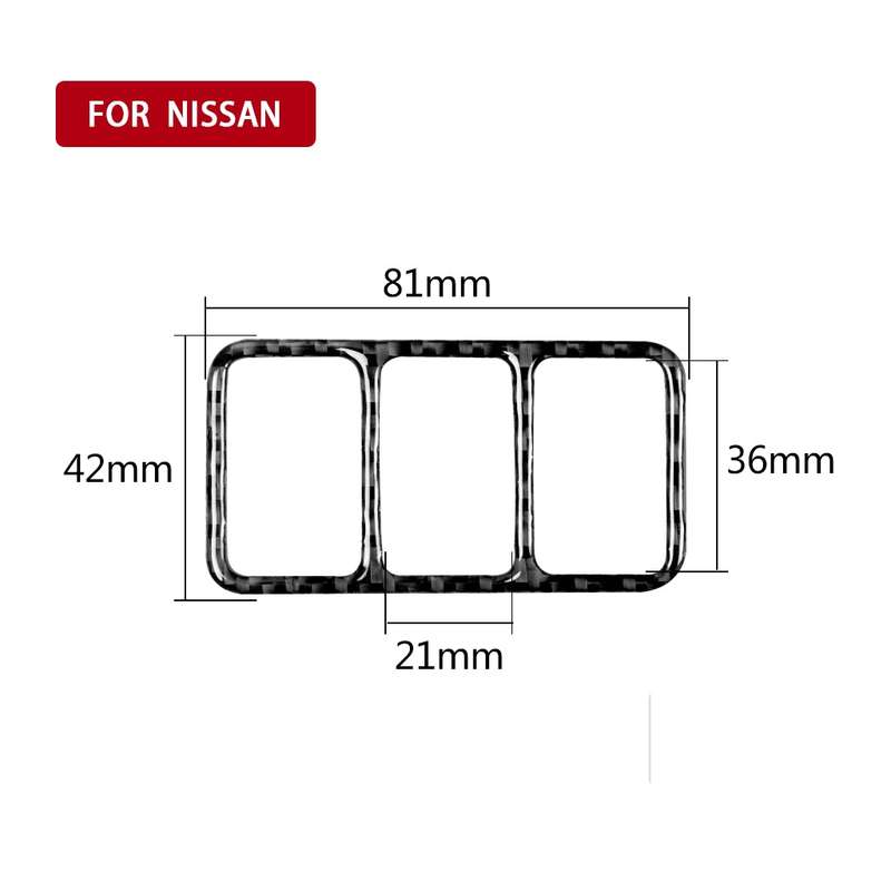Car Carbon Fiber Central Control Heating Button Frame Decorative Sticker for Nissan 370Z Z34 2009-,