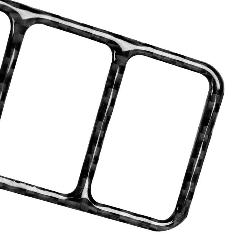 Car Carbon Fiber Central Control Heating Button Frame Decorative Sticker for Nissan 370Z Z34 2009-,