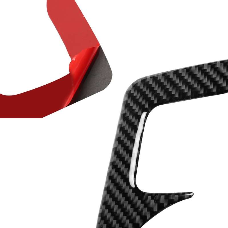 Car Carbon Fiber Central Control Heating Button Decorative Sticker for Nissan 370Z Z34 2009-, Left a